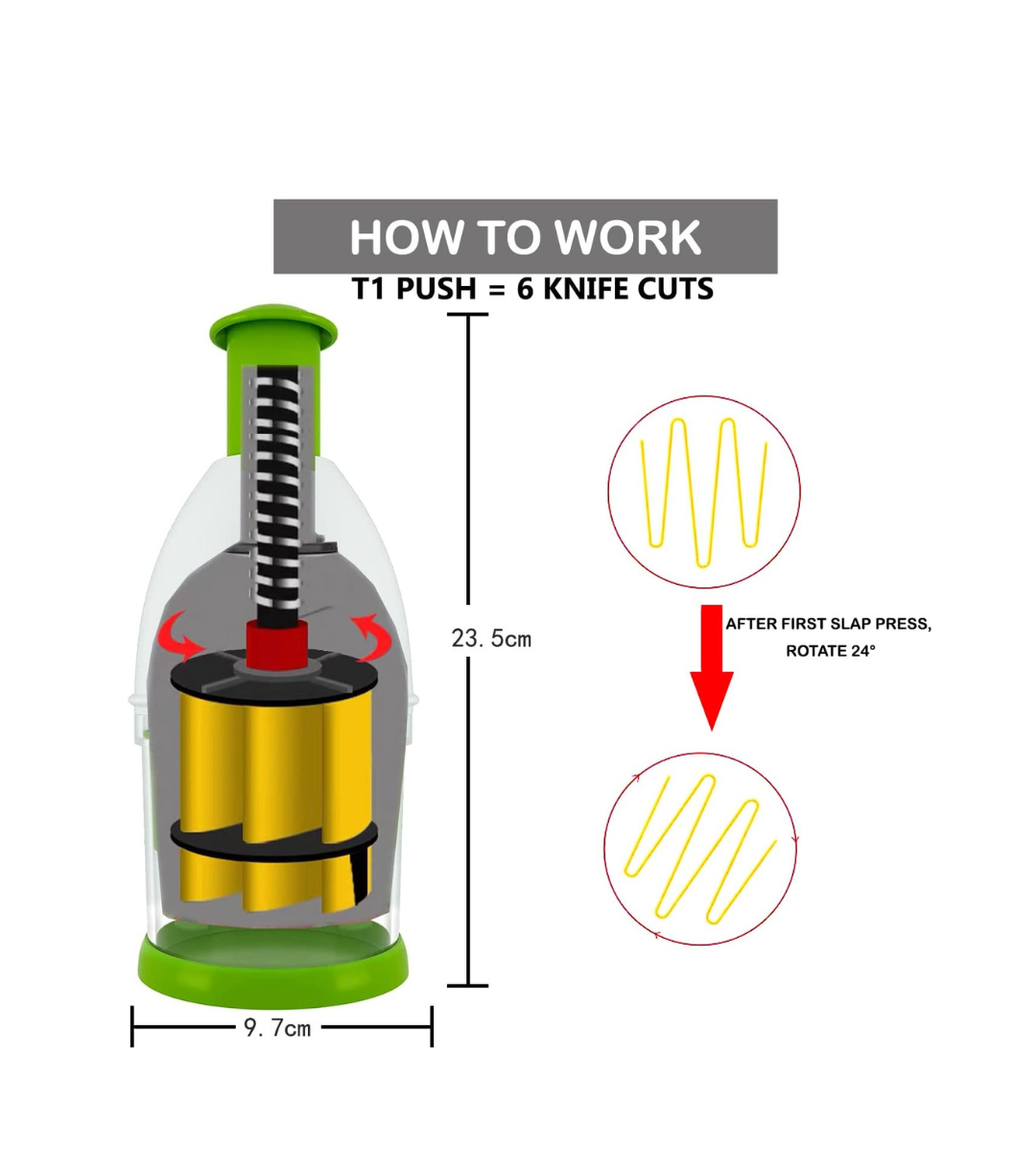 Slap Press Manual Food Chopper