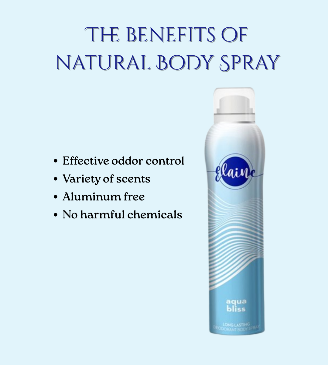 Elaine Aqua Bliss Long-Lasting Deodorant Body Spray