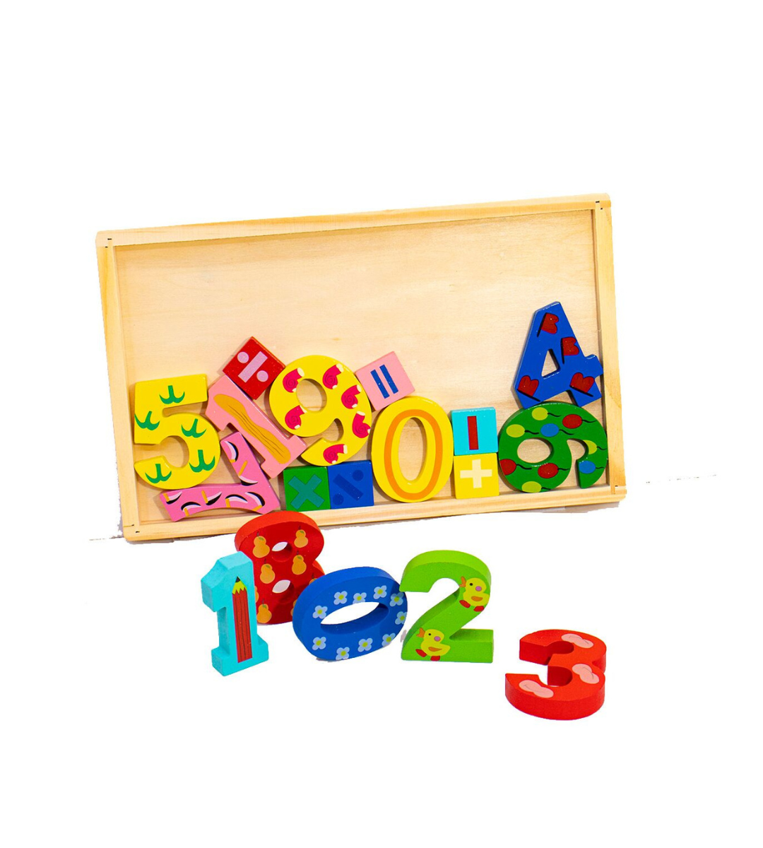 Colorful Wooden 3D Number & Math Learning Board