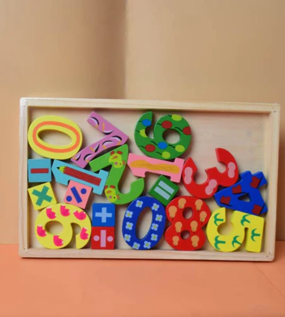 Colorful Wooden 3D Number & Math Learning Board