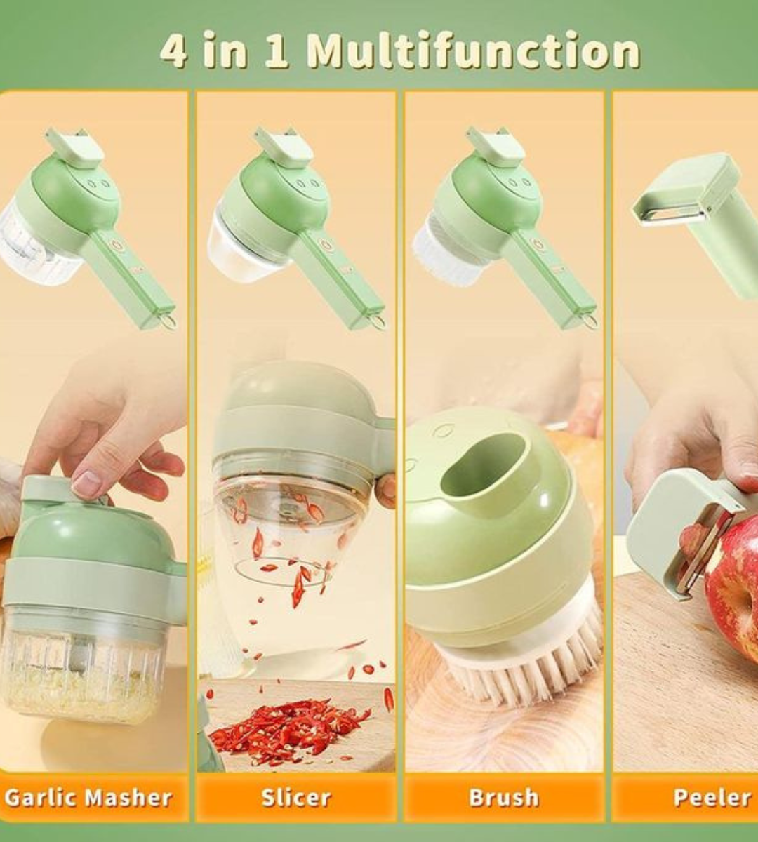 4-in-1 Rechargeable Electric Food Prep Tool