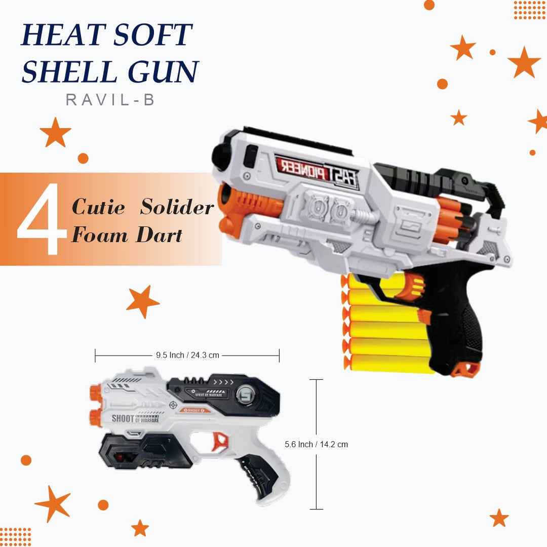 RAVIL-B Heat Soft Shell Foam Dart Blaster Gun