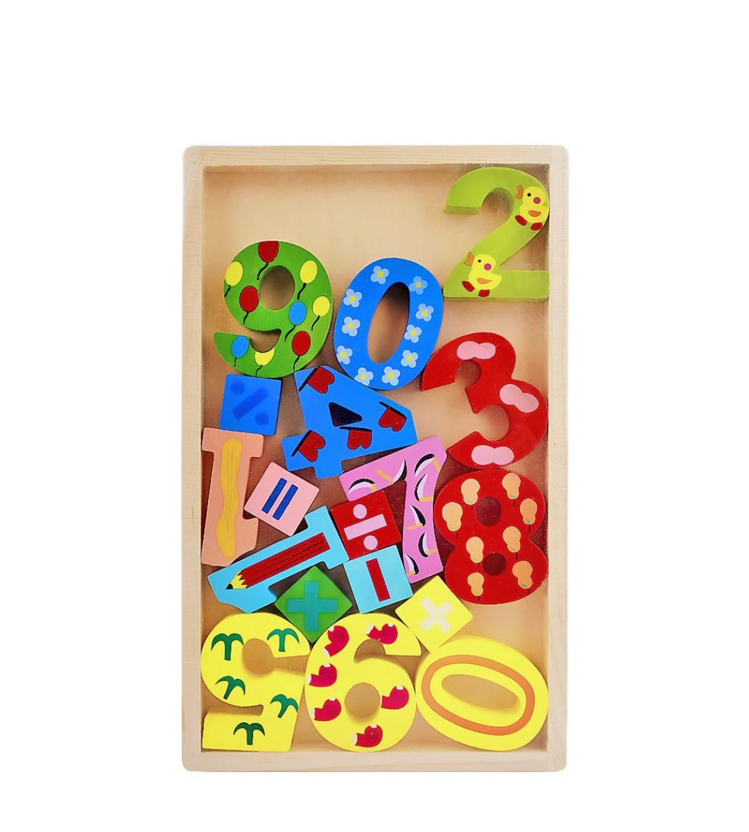 Colorful Wooden 3D Number & Math Learning Board