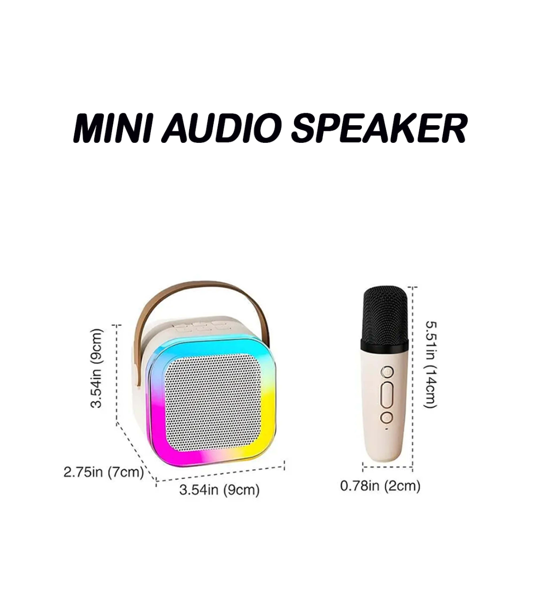K12 Portable Bluetooth Karaoke Speaker with 2 Wireless Microphones