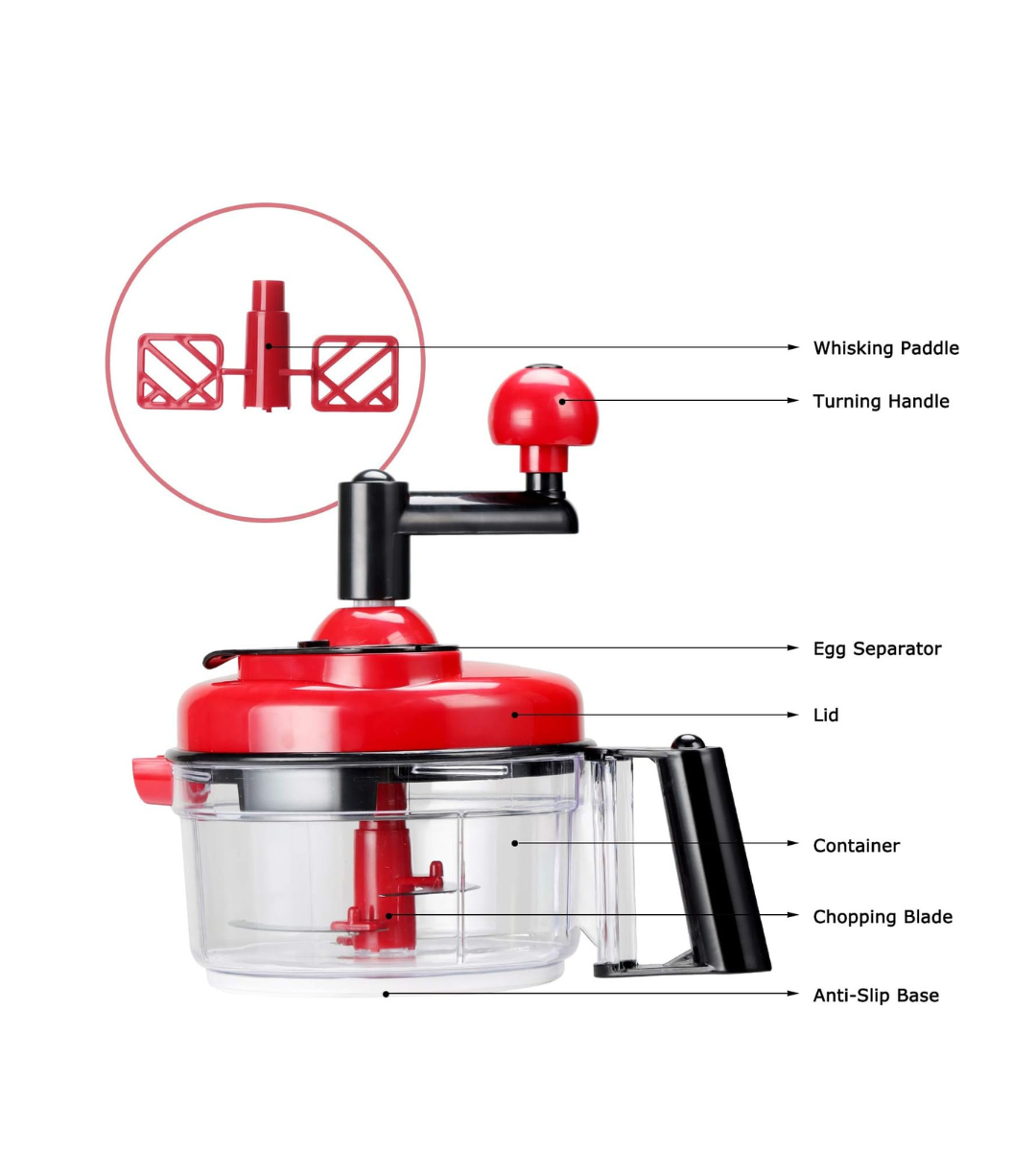 3-in-1 Manual Multifunction Food Chopper