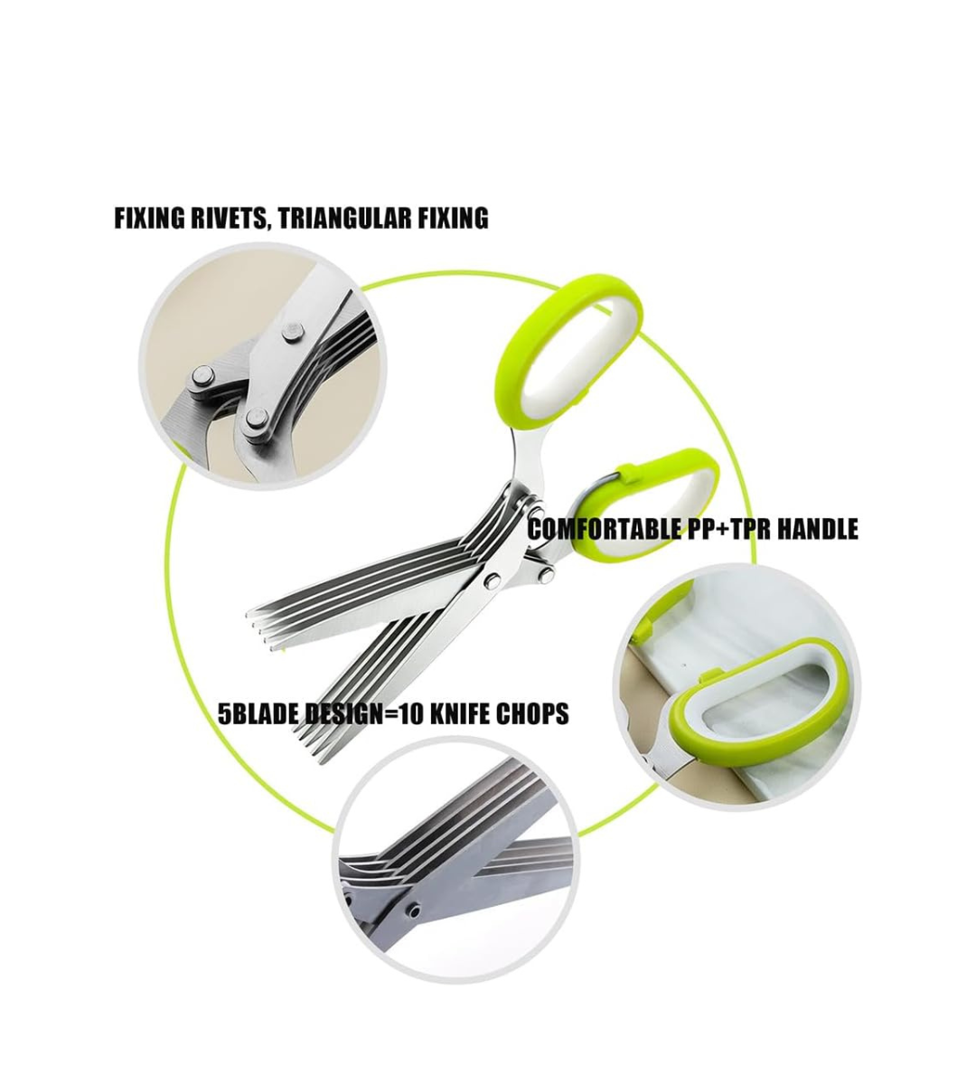 5-Blade Multi-Cut Kitchen Scissors