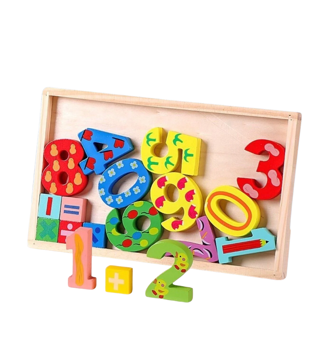 Colorful Wooden 3D Number & Math Learning Board