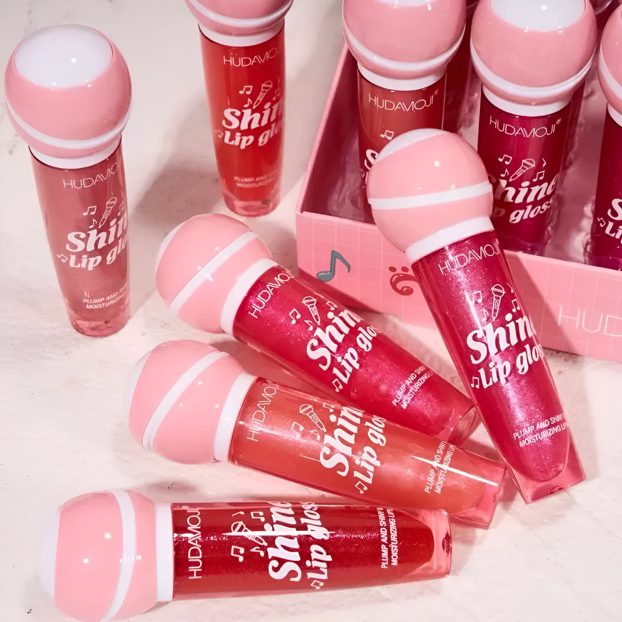 HUDAMOJI Shine Lip Gloss – Plump & Moisturizing Lip Gloss (3 Pieces)