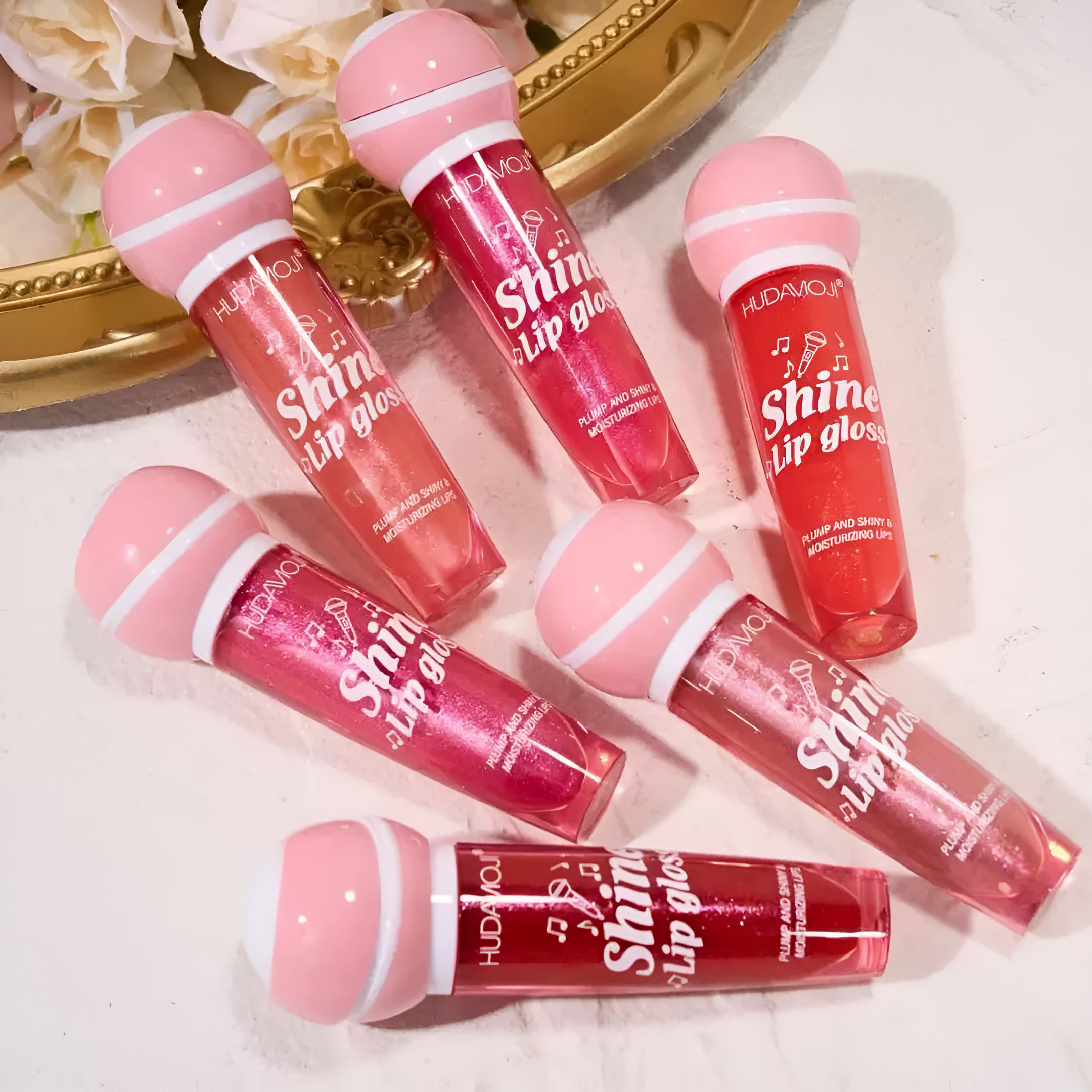 HUDAMOJI Shine Lip Gloss – Plump & Moisturizing Lip Gloss (3 Pieces)